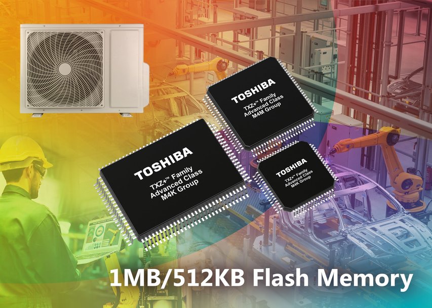 Toshiba lance de nouveaux microcontrôleurs dotés d'une capacité étendue de mémoire flash pour le code dédié à la prise en charge des mises à jour du firmware